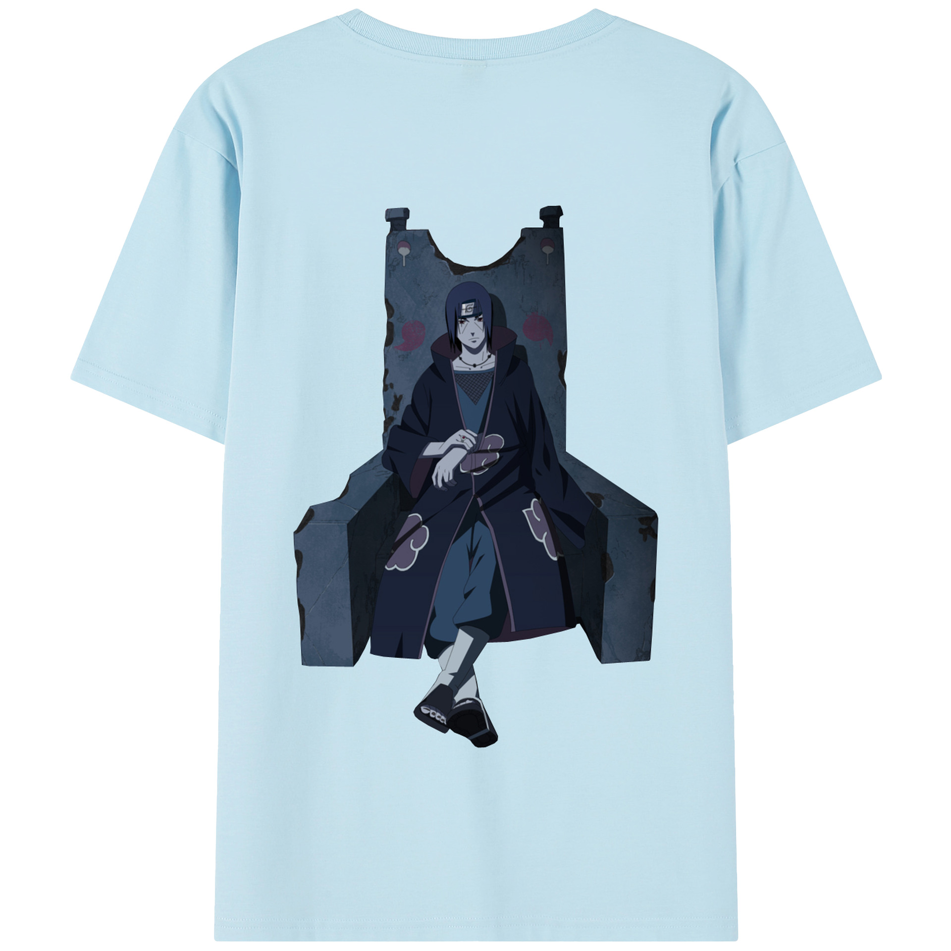 （画像用） NARUTO -ナルト- うちは イタチ Uchiha Itachi 綿100％半袖Tシャツ（背面プリント）